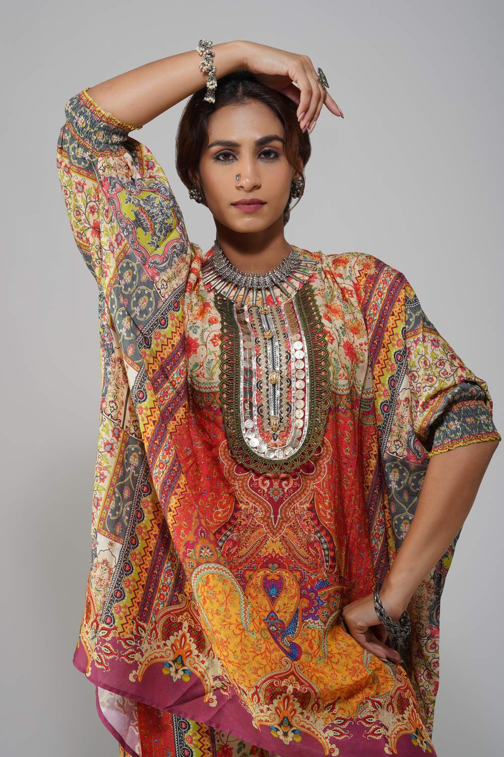 Sawariya Heritage Patchwork Co-ord Set in CM-Cotton