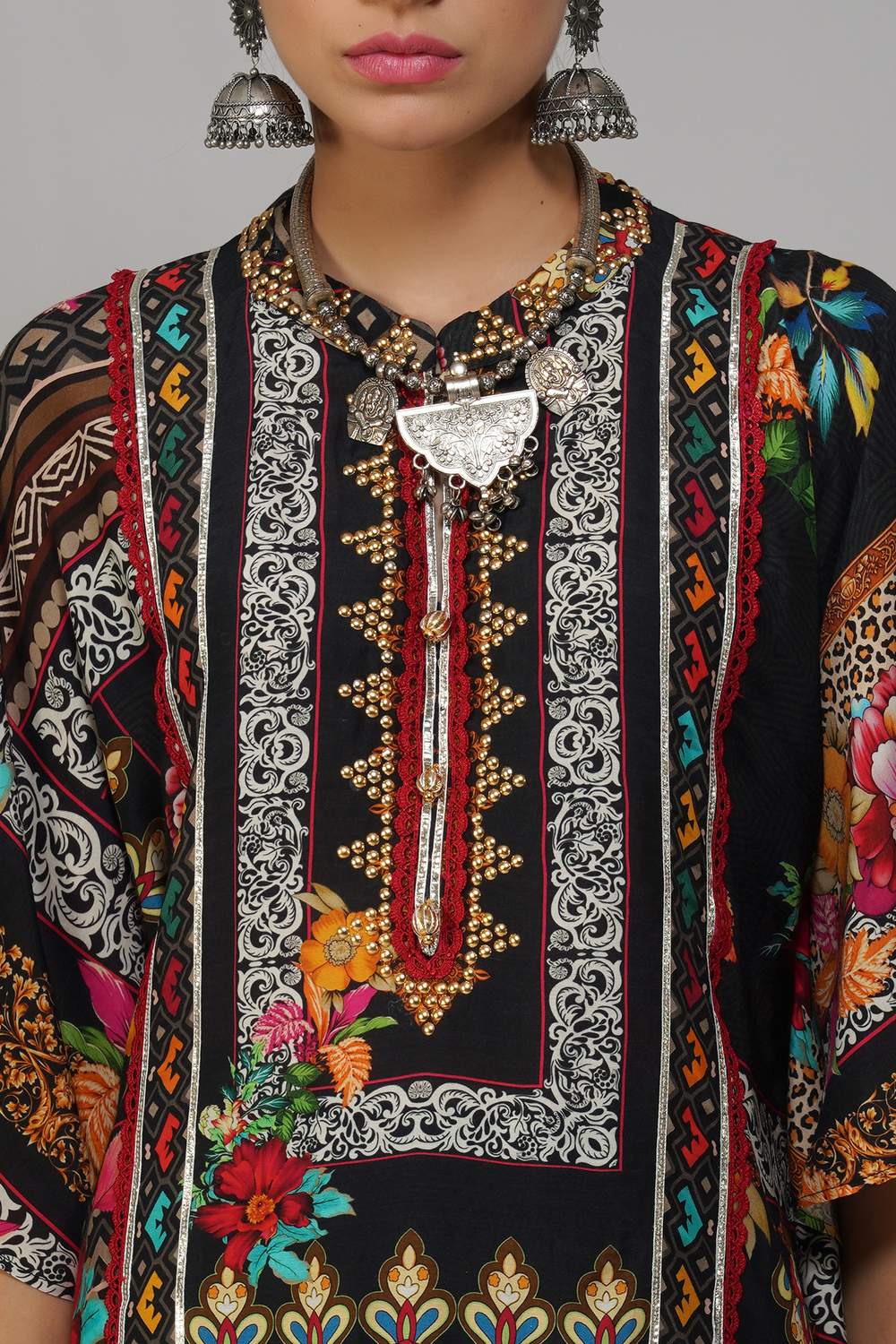 Sawariya Noir Garden Co-ord Set in Cotton Muslin