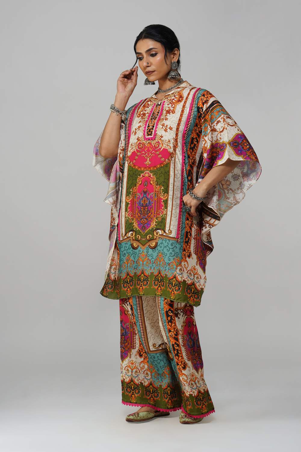 Sawariya Regal Tapestry Co-ord Set in Cotton Muslin