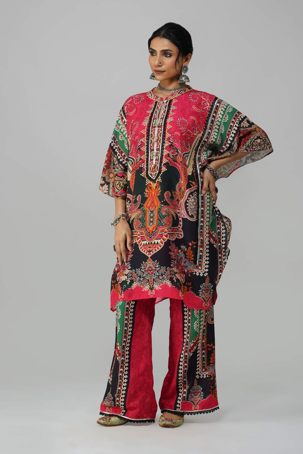 Sawariya Majestic Bloom Co-ord Set in Cotton Muslin