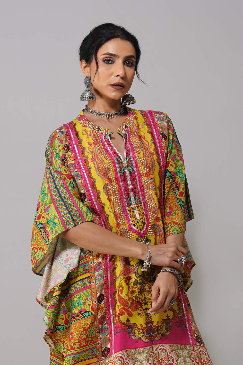 Multicolor printed cotton muslin co-ord set