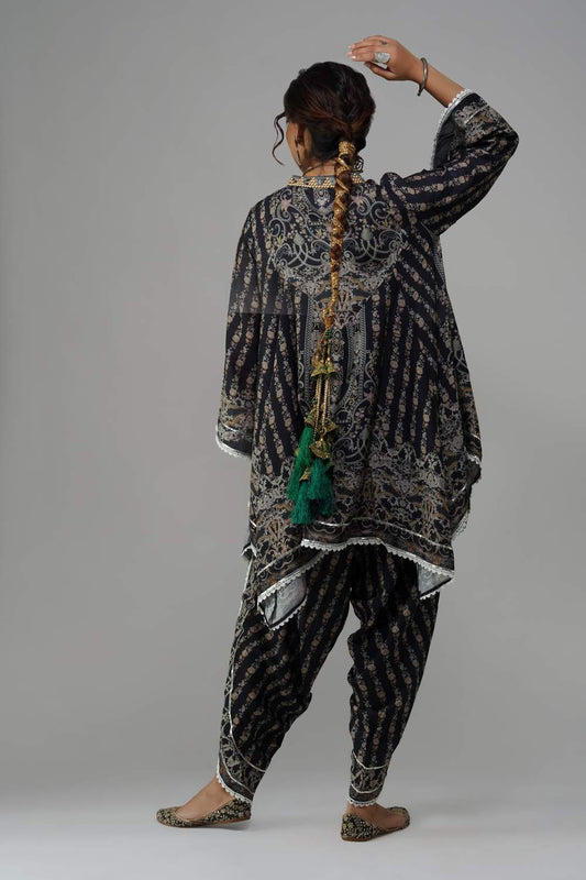 Midnight Tapestry Co-ord Set in Cotton Muslin