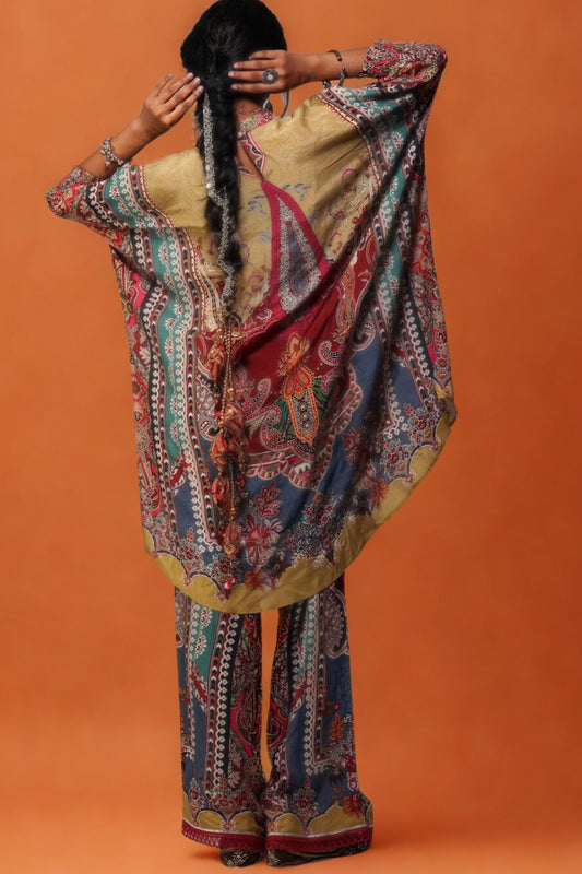 Sawariya Cm-Cotton Muslin Printed Co-ord Set with Mirror Embellishments