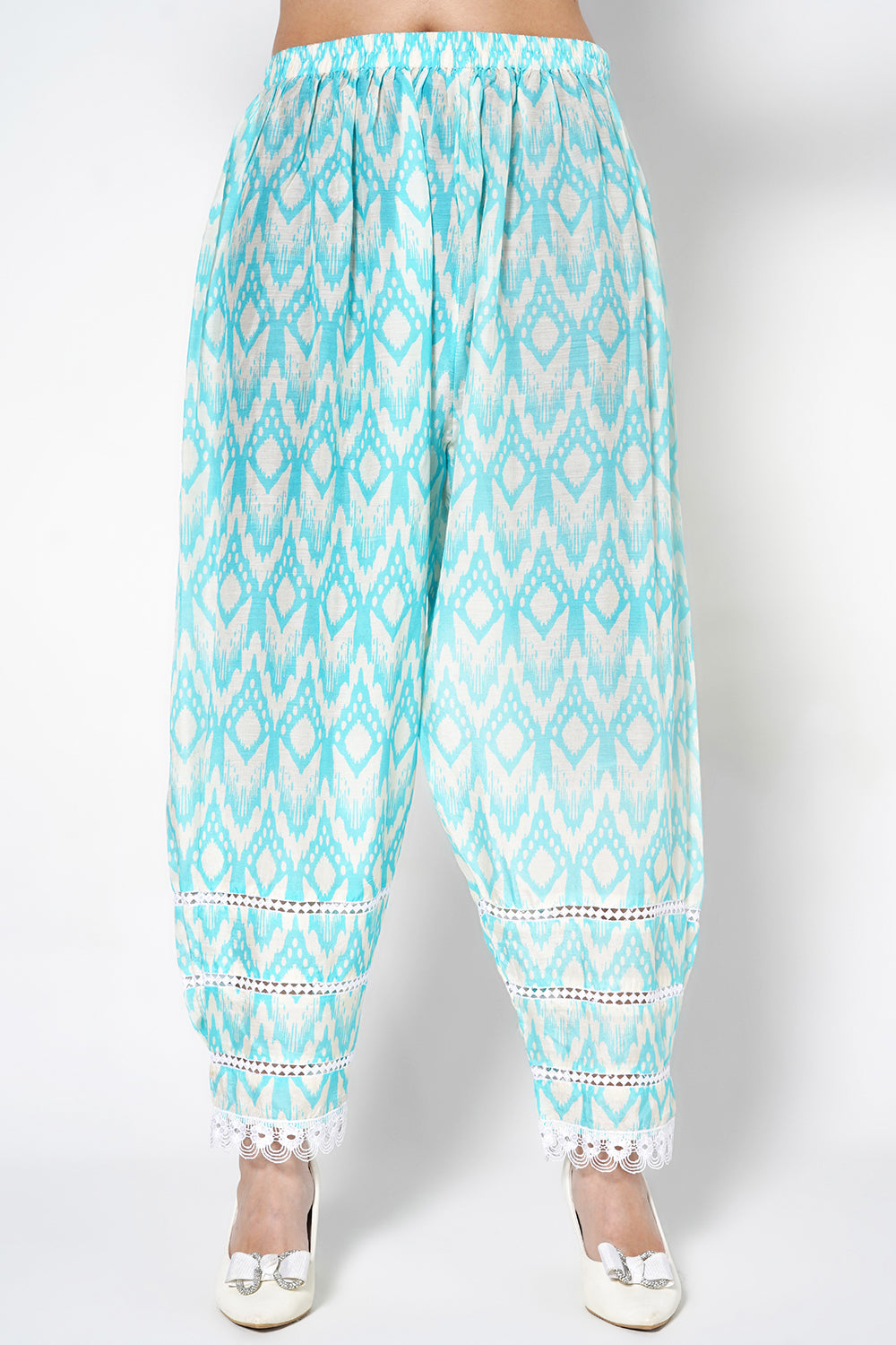 Daily Drama Powder Blue Linen Printed Co-Ord Set