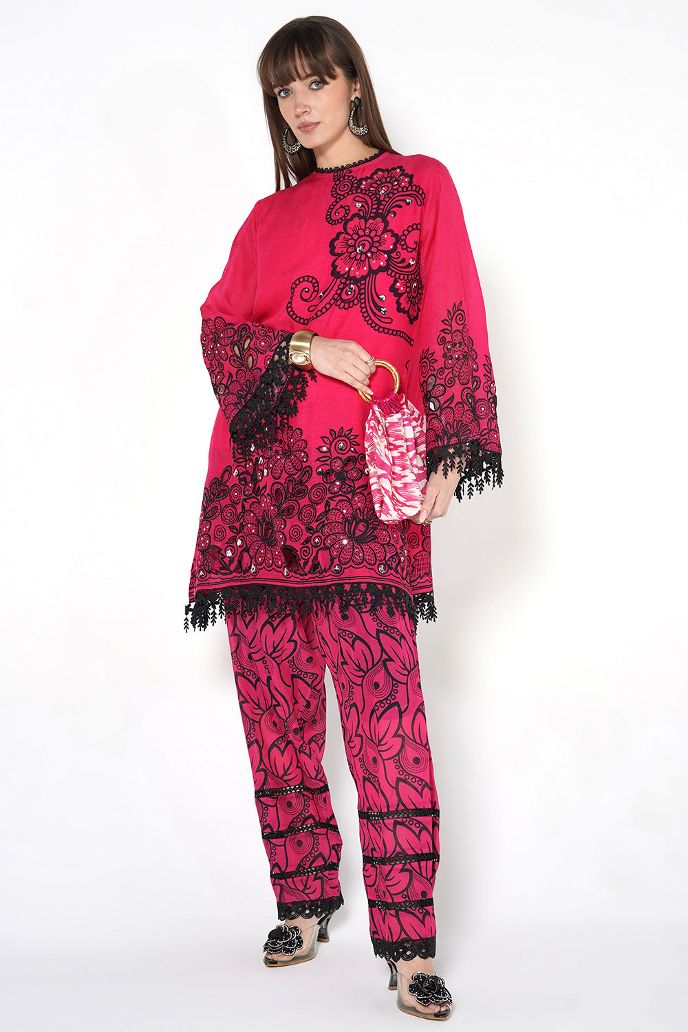 Daily Drama Rani Black Linen Designer Co-Ord Set