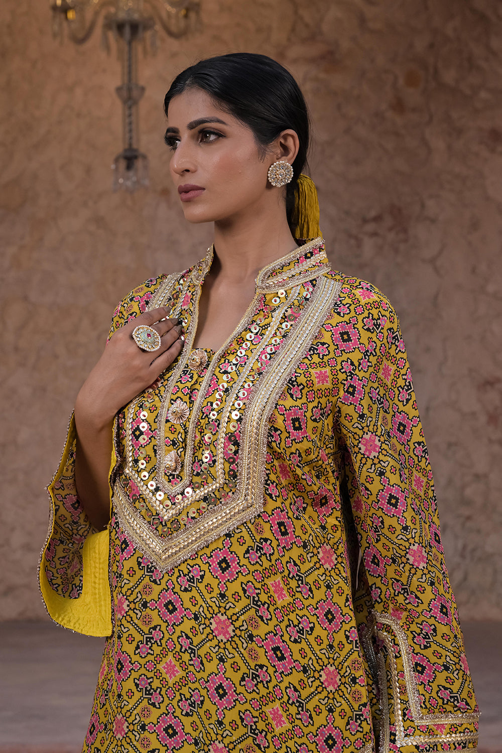 Mehandi Green Crepe Kurti Set Trendy Indian Festive Outfit