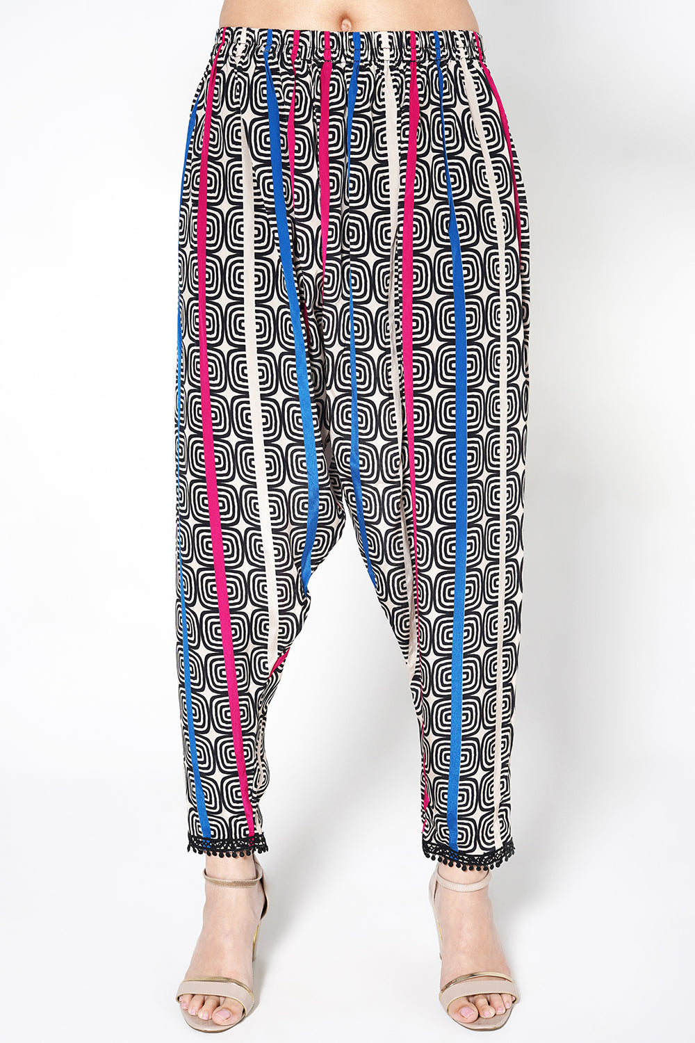 Mosaic Printed crepe Kaftan Kurta Co-Ord Set Statement Sleeves