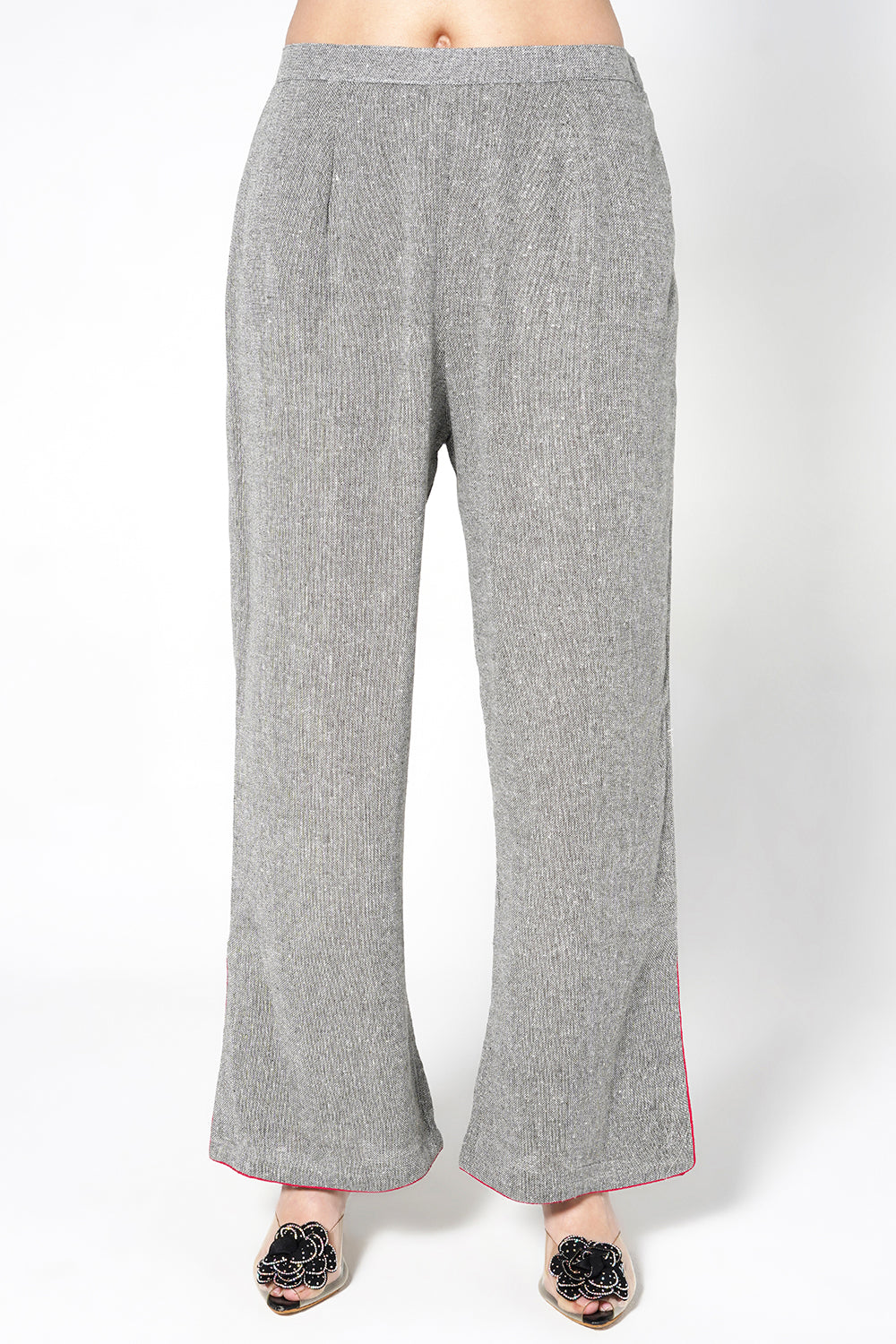 Resha Jute Fabric Contemporary Designer Co-Ord Set Tassel Detail Outfit