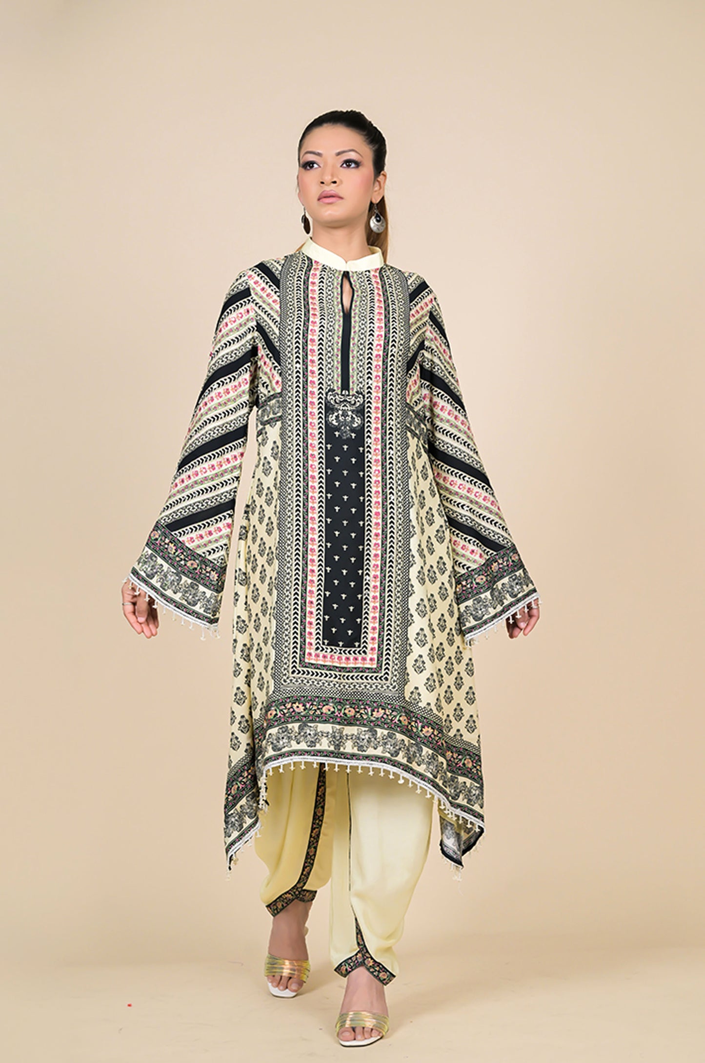 Elegant Traditional Outfit - Handcrafted Design, Premium Quality Fabric Cotton Muslin #ISH-27-02