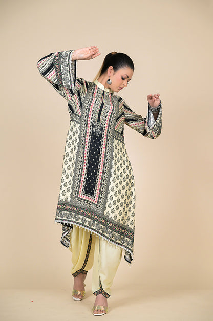 Elegant Traditional Outfit - Handcrafted Design, Premium Quality Fabric Cotton Muslin #ISH-27-02