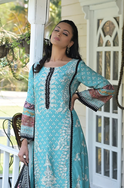 Embroidered Pakistani Cotton Muslin Suit - Summer Collection #ISH-016-02