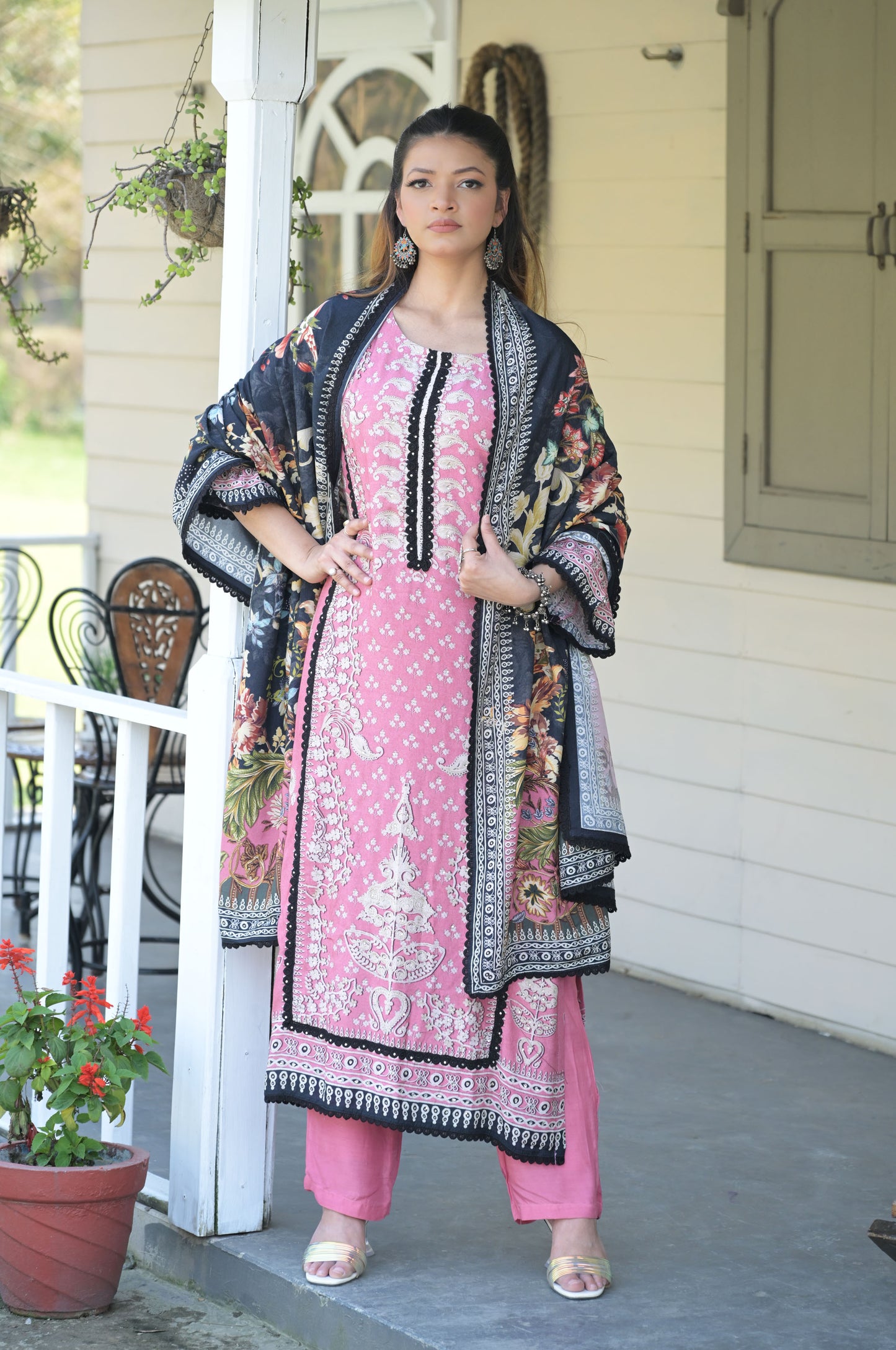 Embroidered Pakistani Cotton Muslin Suit - Summer Collection #ISH-016-03