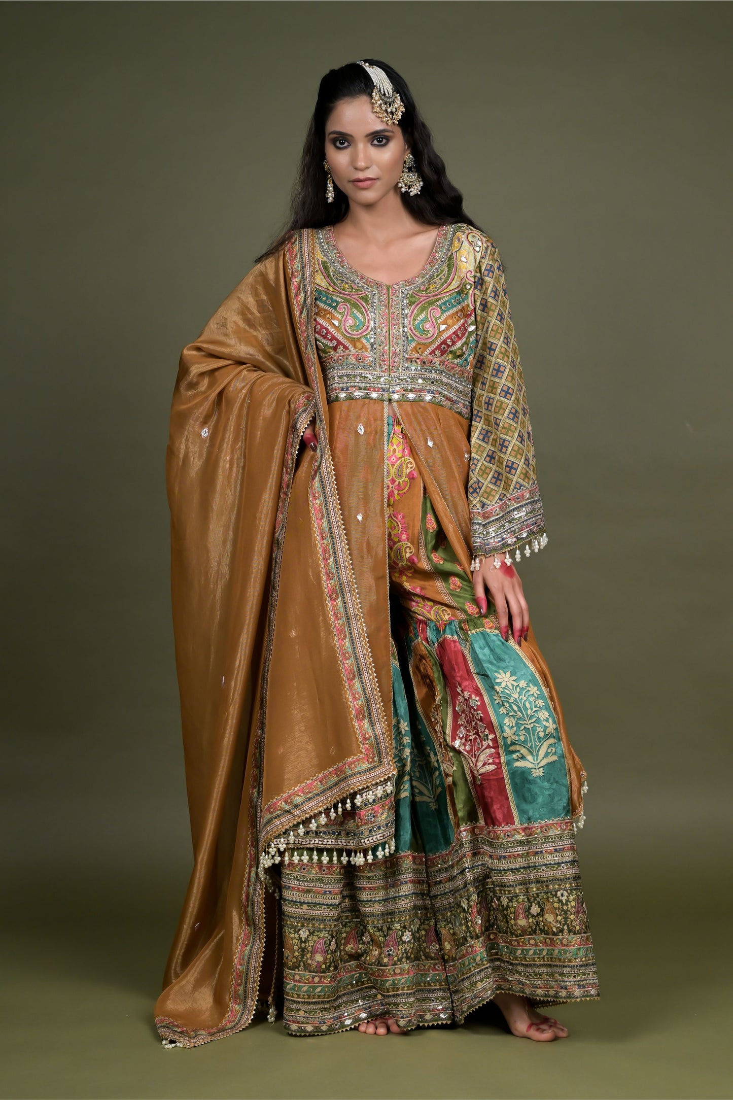 Regal Charm: Rajwada Riwaaz Viscose Crepe Anarkali Suit