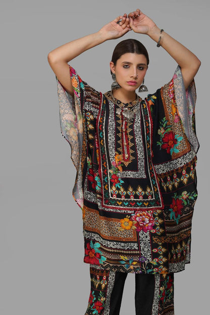 Sawariya Noir Garden Co-ord Set in Cotton Muslin