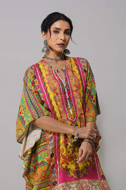 Multicolor printed cotton muslin co-ord set