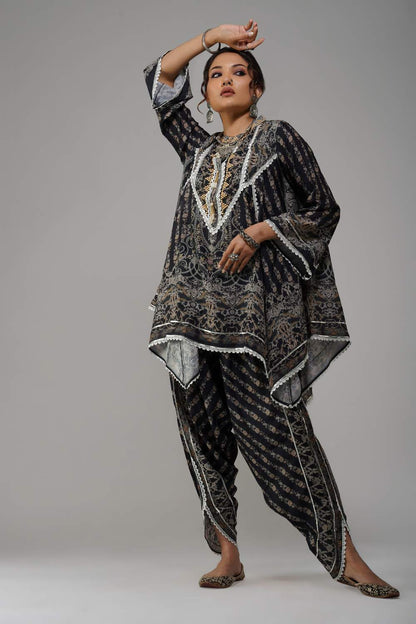Midnight Tapestry Co-ord Set in Cotton Muslin