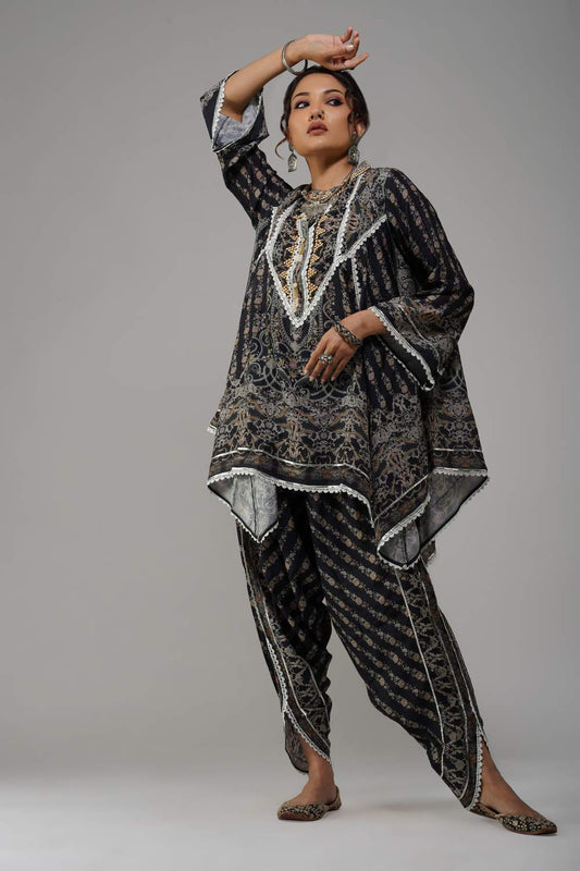 Midnight Tapestry Co-ord Set in Cotton Muslin