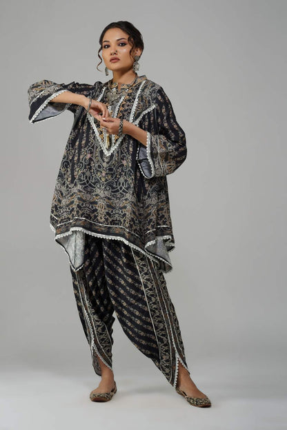 Midnight Tapestry Co-ord Set in Cotton Muslin