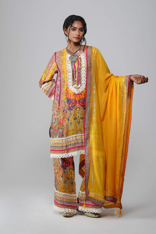 Marigold Reverie in Cotton Muslin