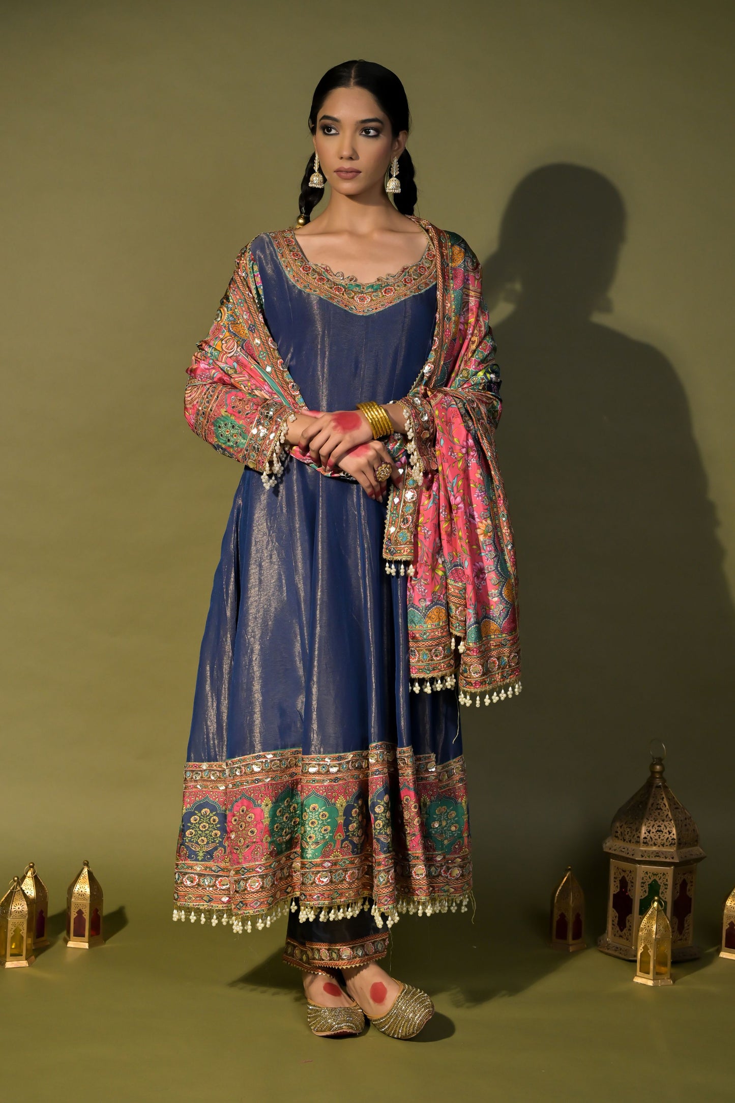 Rajwada Riwaaz: Embrace Royalty with Cobalt Blue Anarkali Suit