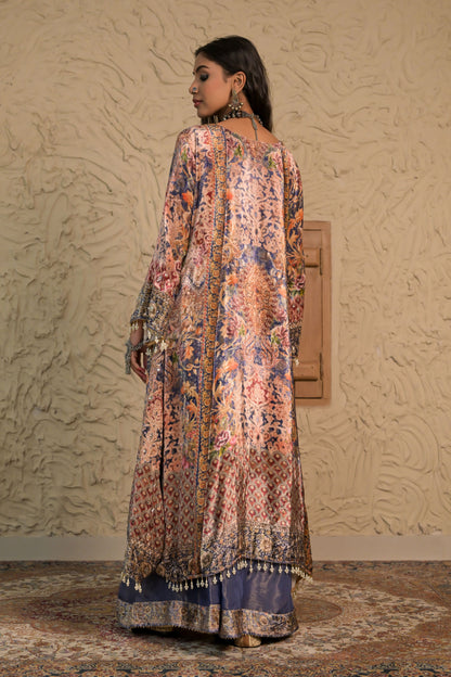 Champagne Gravel Printed Velvet Outfit Suit – Noor Timeless Grace