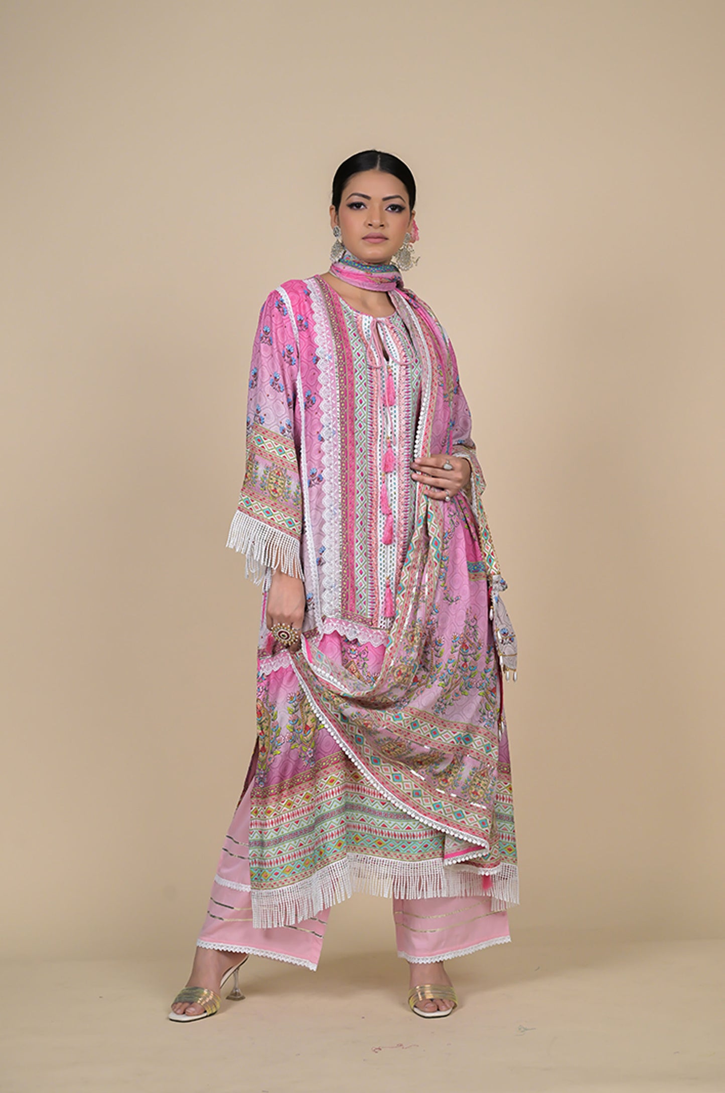 Graceful Looking Pink Designer Suit - Perfect for Every Occasion Cotton Muslin - #ISH-34-01