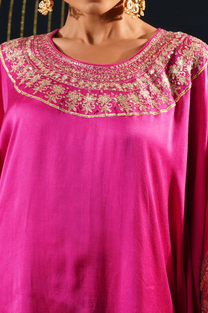 Classic Pink Crepe Choga Suit - Jashn-E-Rang