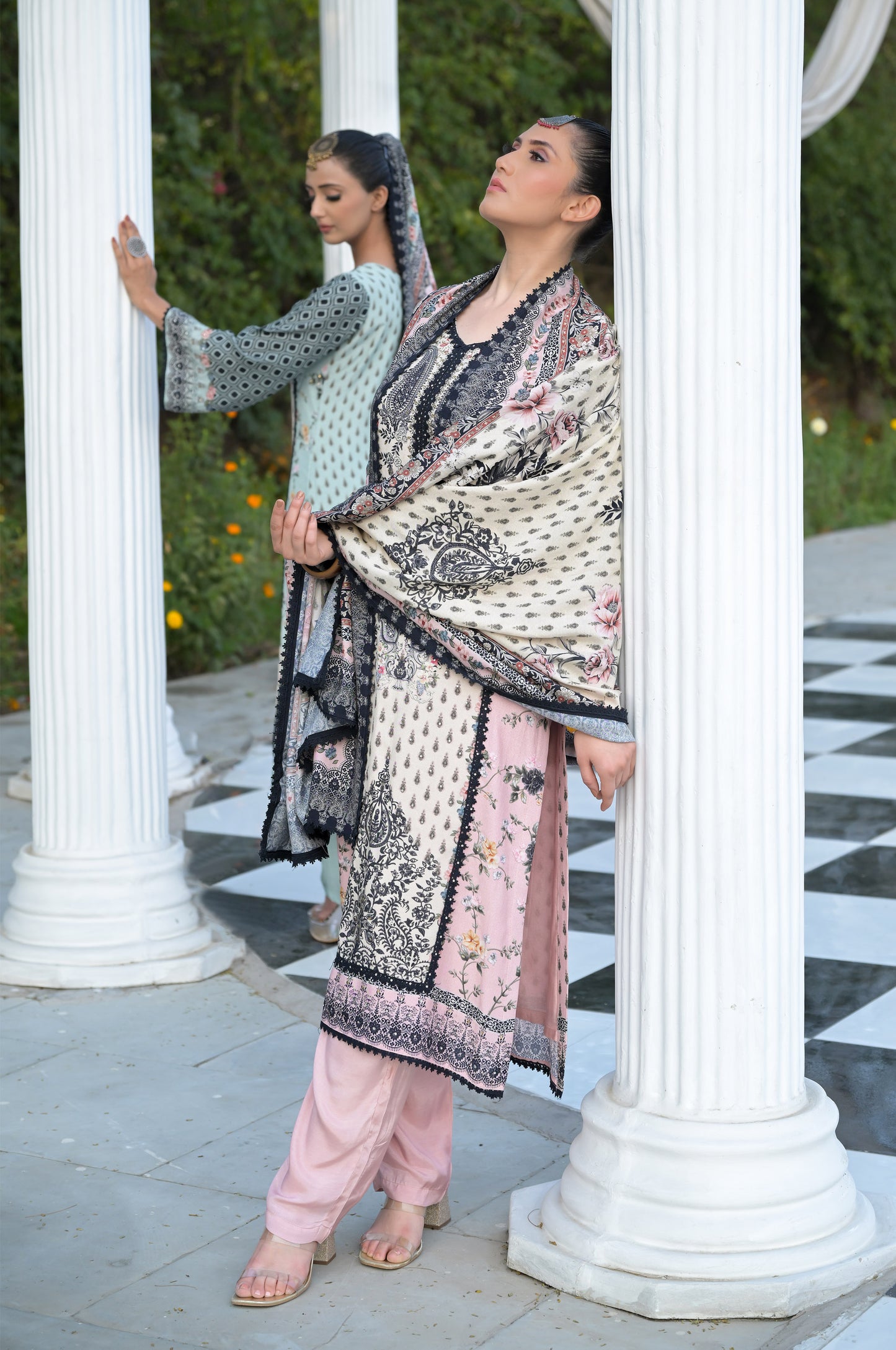 Pink Intricate printed Cotton Muslin Suit- Summer Collection #ISH-020-02