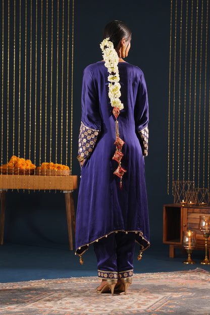 Luxurious Blue Choga Suit Set - Jashn-E-Rang Festive Suit