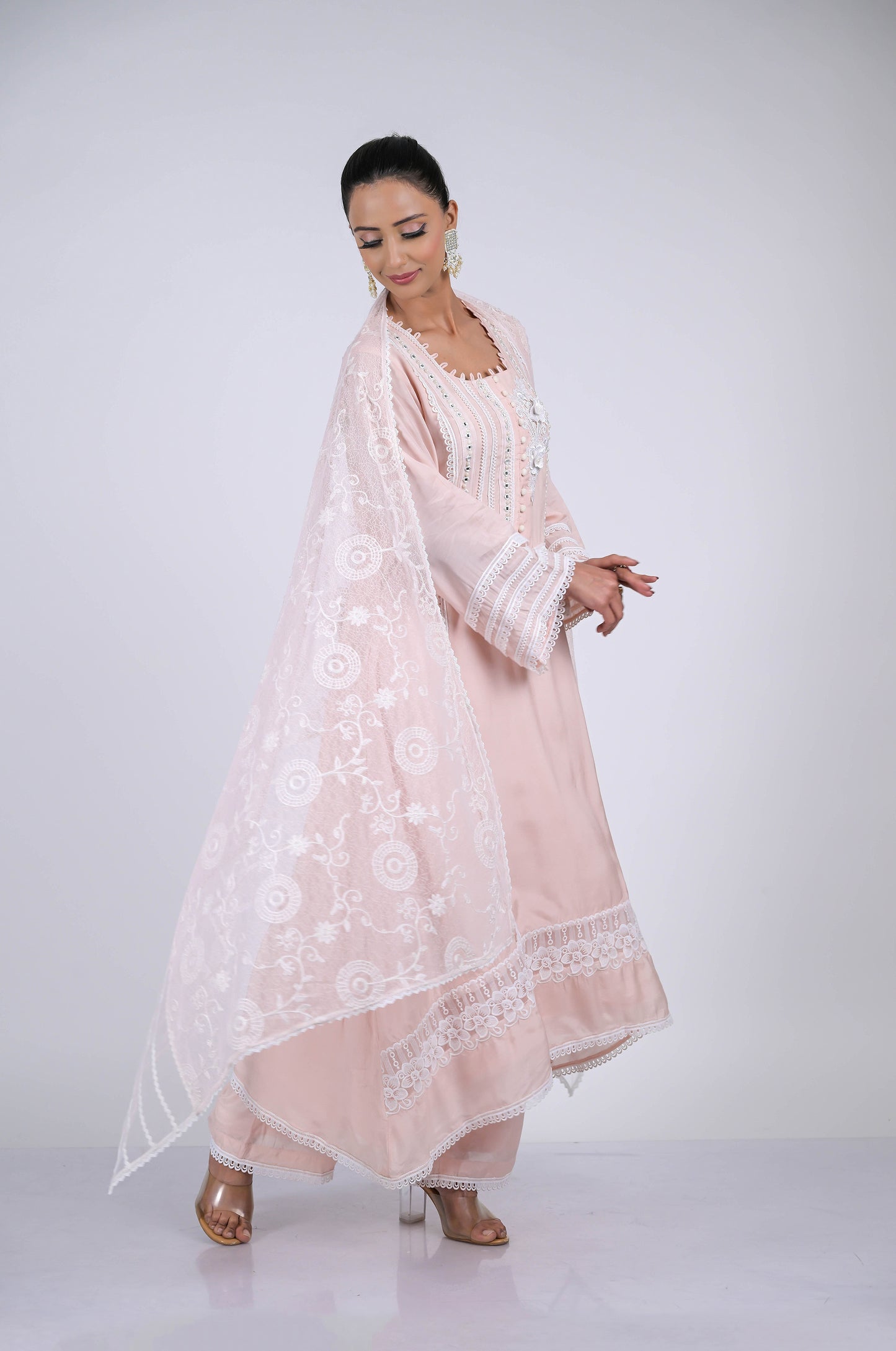 Elegant Pink Ensemble Anarkali suit - A Touch of Grace and Style - #ISH-51-01