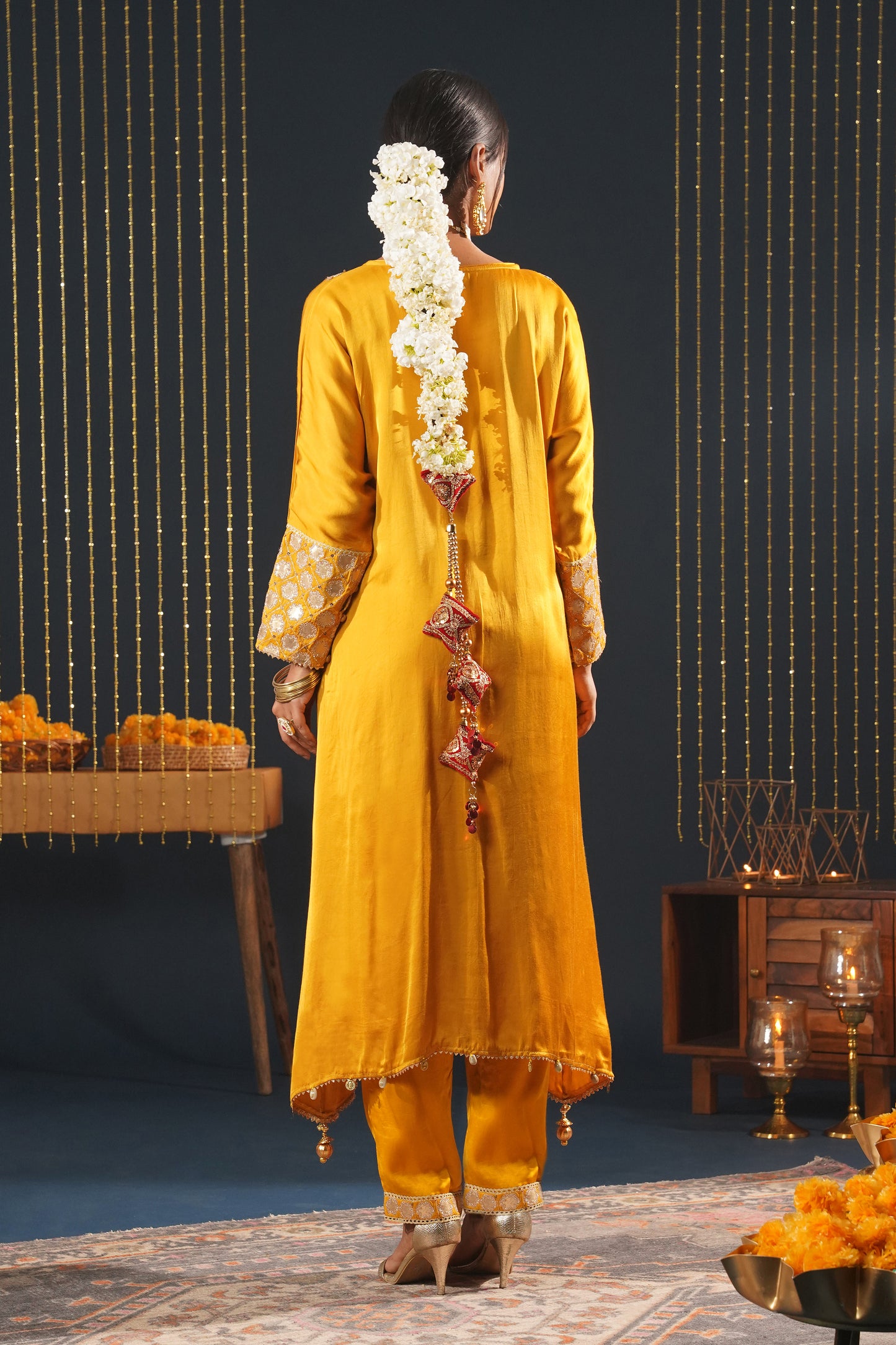 Luxurious Mustard Choga Suit Set - Jashn-E-Rang