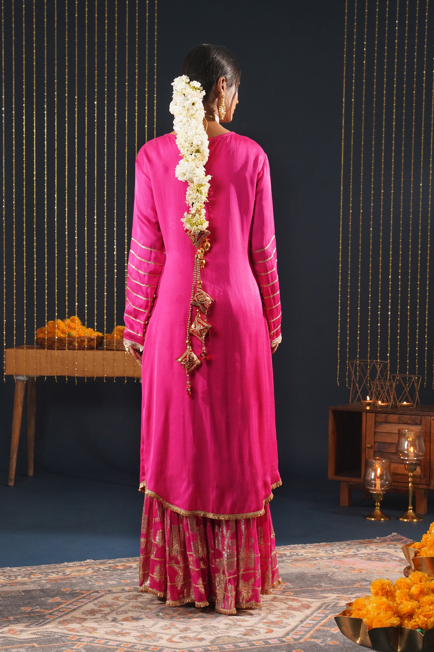 Pink Crepe Choga Suit Effortlessly Elegant - Jashn-E-Rang