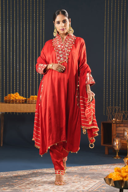 Vibrant Orange Choga Suit - Jashn-E-Rang Festive Elegance