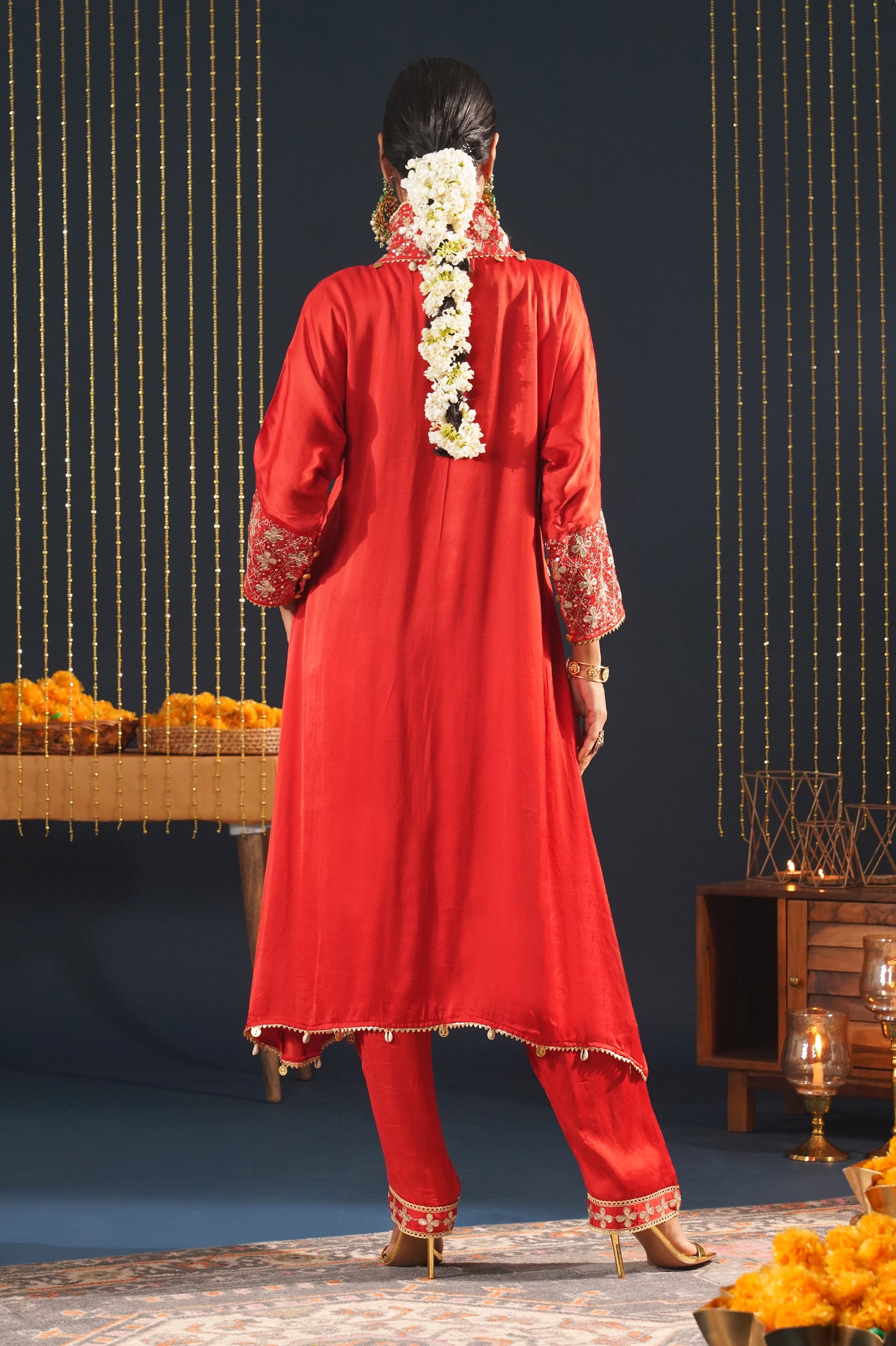 Vibrant Orange Choga Suit - Jashn-E-Rang Festive Elegance