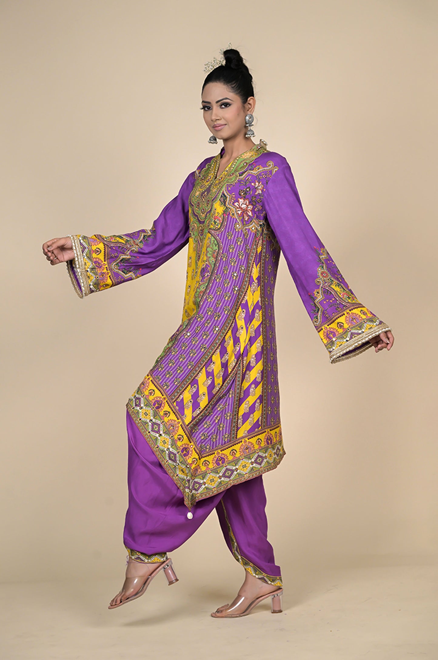 Paisley Print Turquoise Kaftan , Cotton Muslin - Summer Collection #ISH-26-01