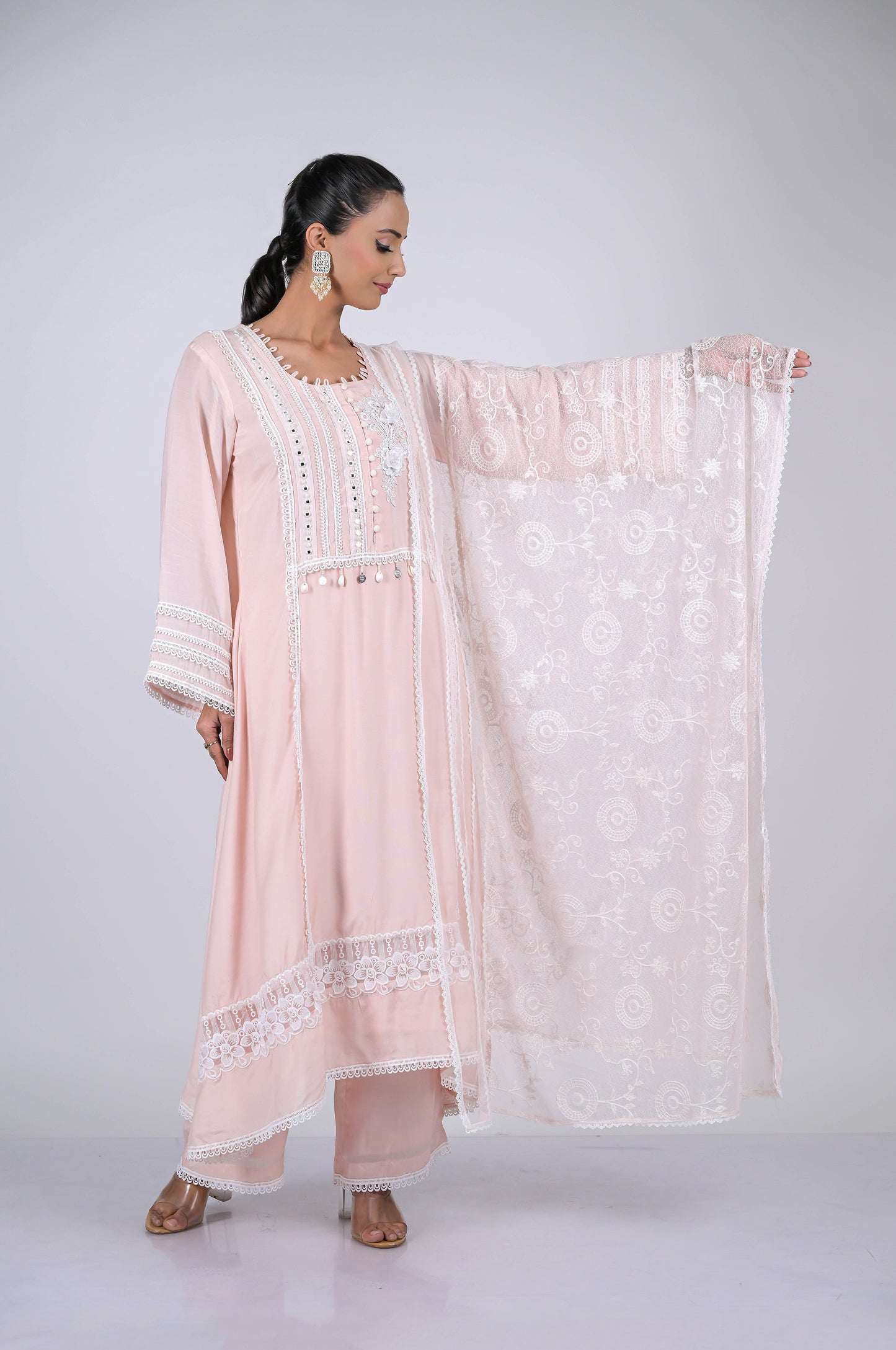 Elegant Pink Ensemble Anarkali suit - A Touch of Grace and Style - #ISH-51-01