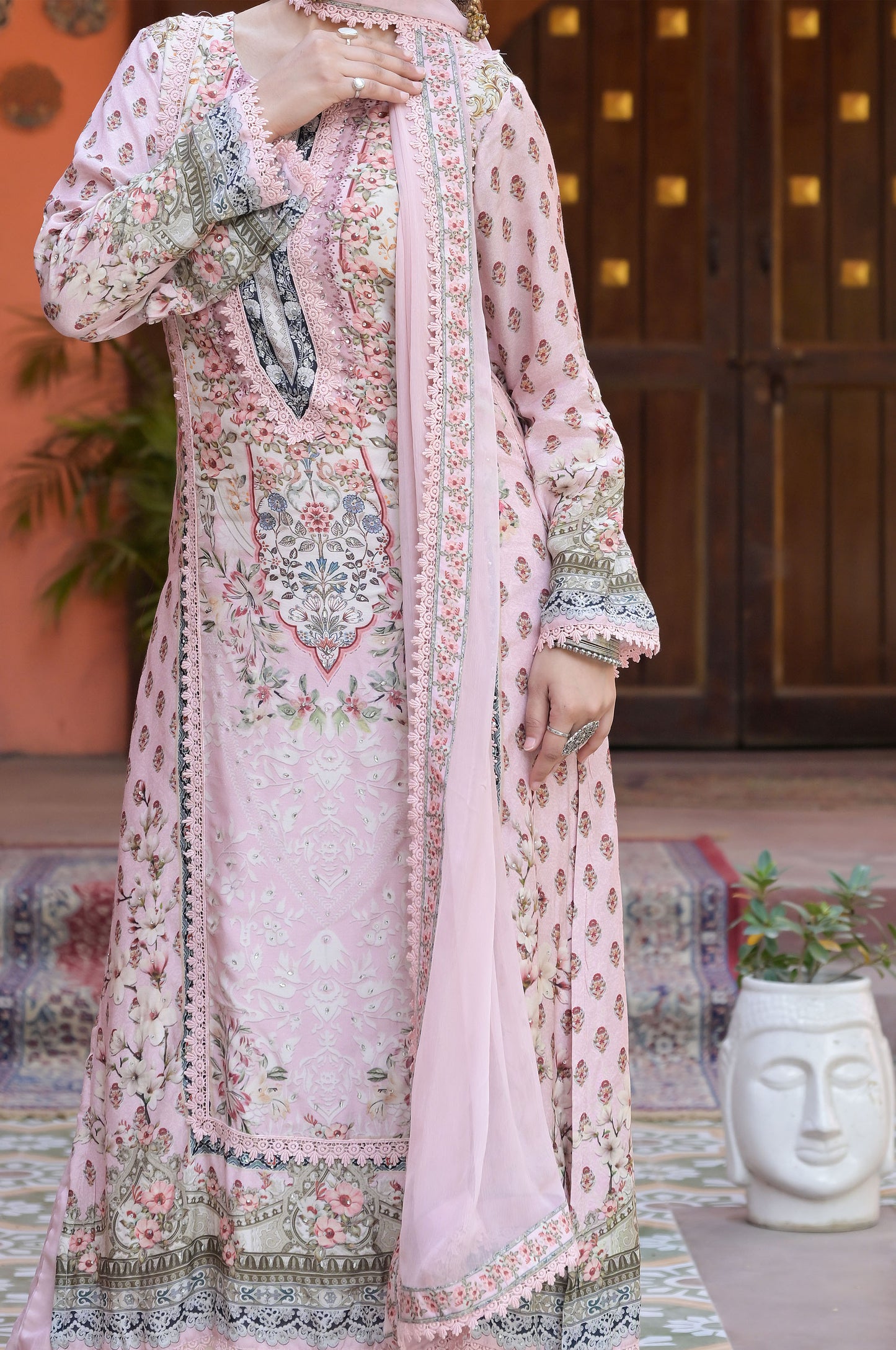 Elegant Pakistani Suit Set, Cotton Muslin - Summer Collection  #ISH1395