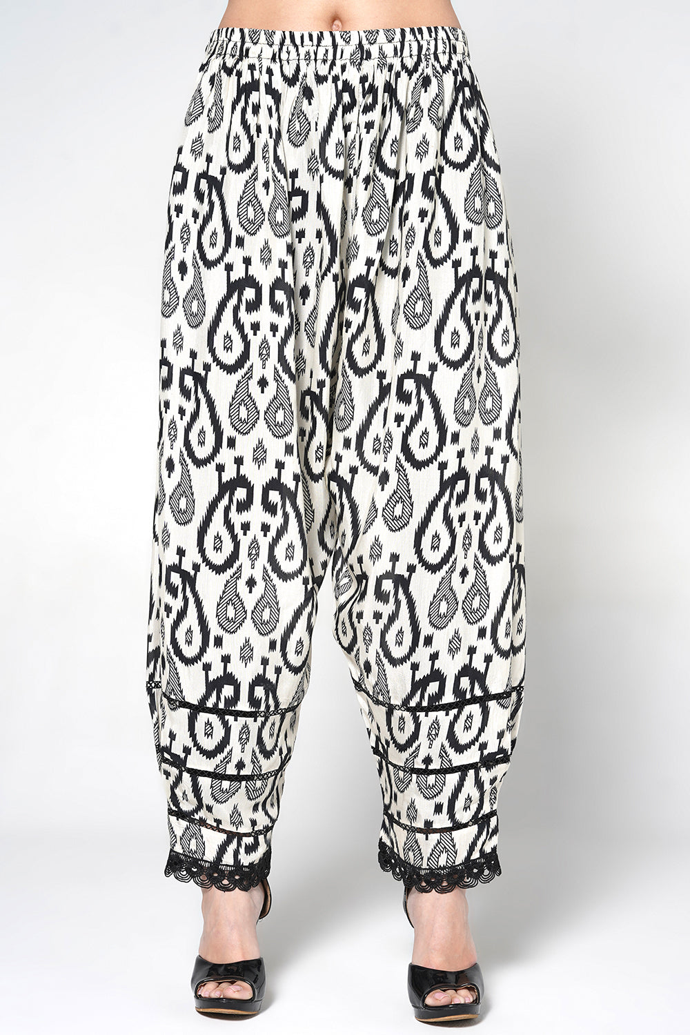 Daily Drama Ivory Black Linen Designer Co-Ord Set