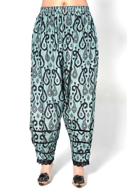 Daily Drama Mint Green Linen Printed Co-Ord Set