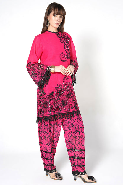 Daily Drama Rani Black Linen Designer Co-Ord Set