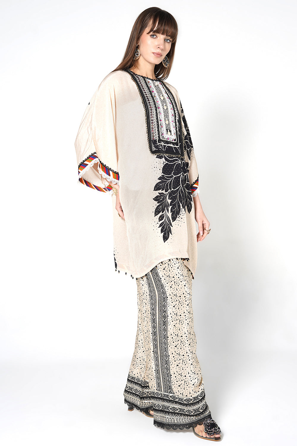 Mosaic Floral crepe Co-ord Set Contemporary Elegance