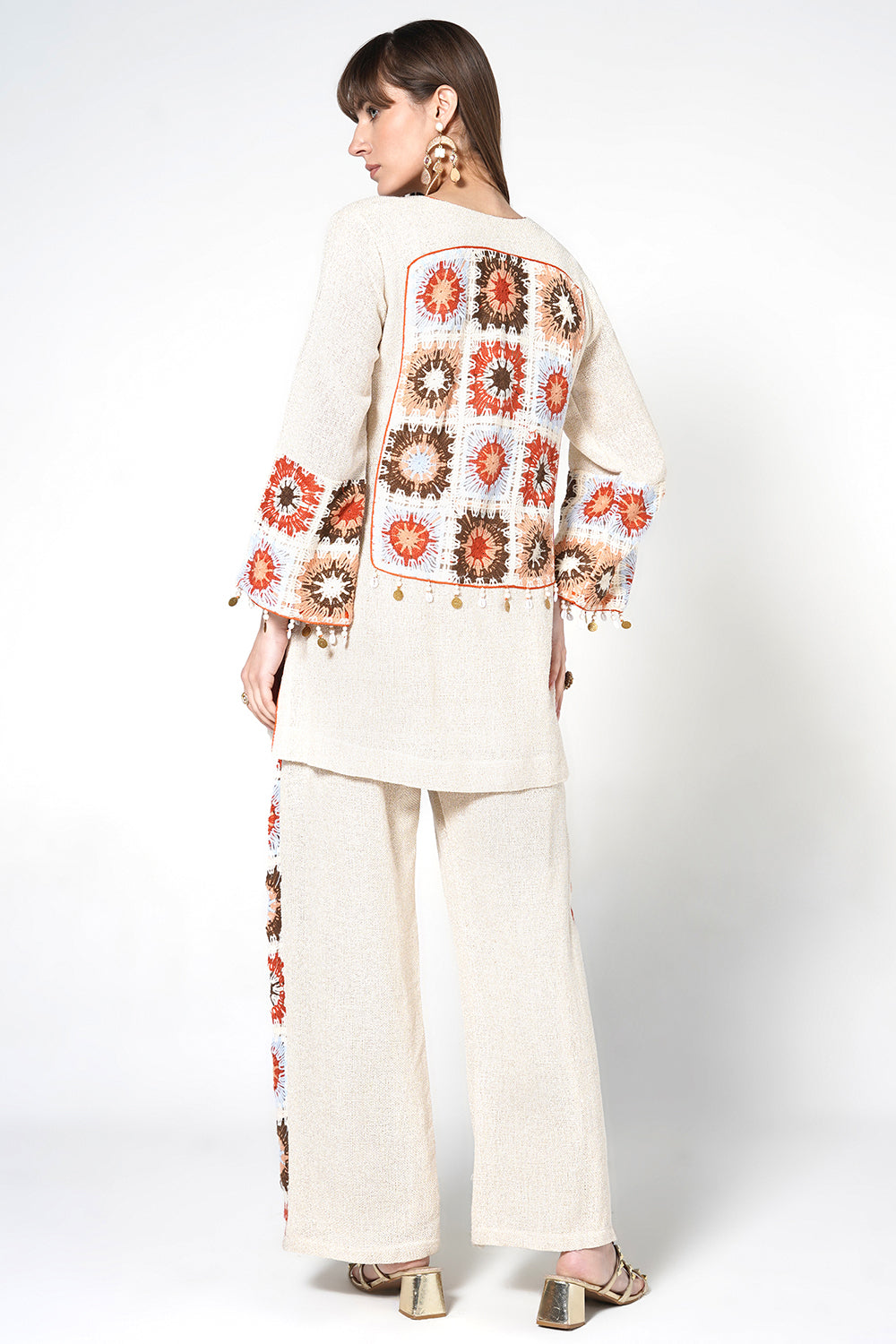 Resha Jute Fabric Artistic Designer Co-Ord Set Statement Detail Outfit
