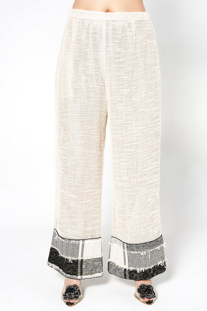 Resha Jute Fabric Minimal Designer Co-Ord Set Textured Kurta Palazzo