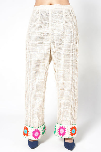 Resha Jute Fabric Multicolor Designer Co-Ord Set Artistic Crochet Outfit