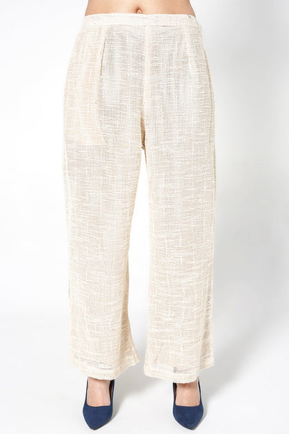 Resha Jute Fabric Striped Designer Co-Ord Set Tassel Detail Outfit